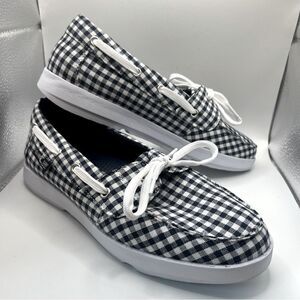 Women’s Island Surf Plaid Boat Shoes 7